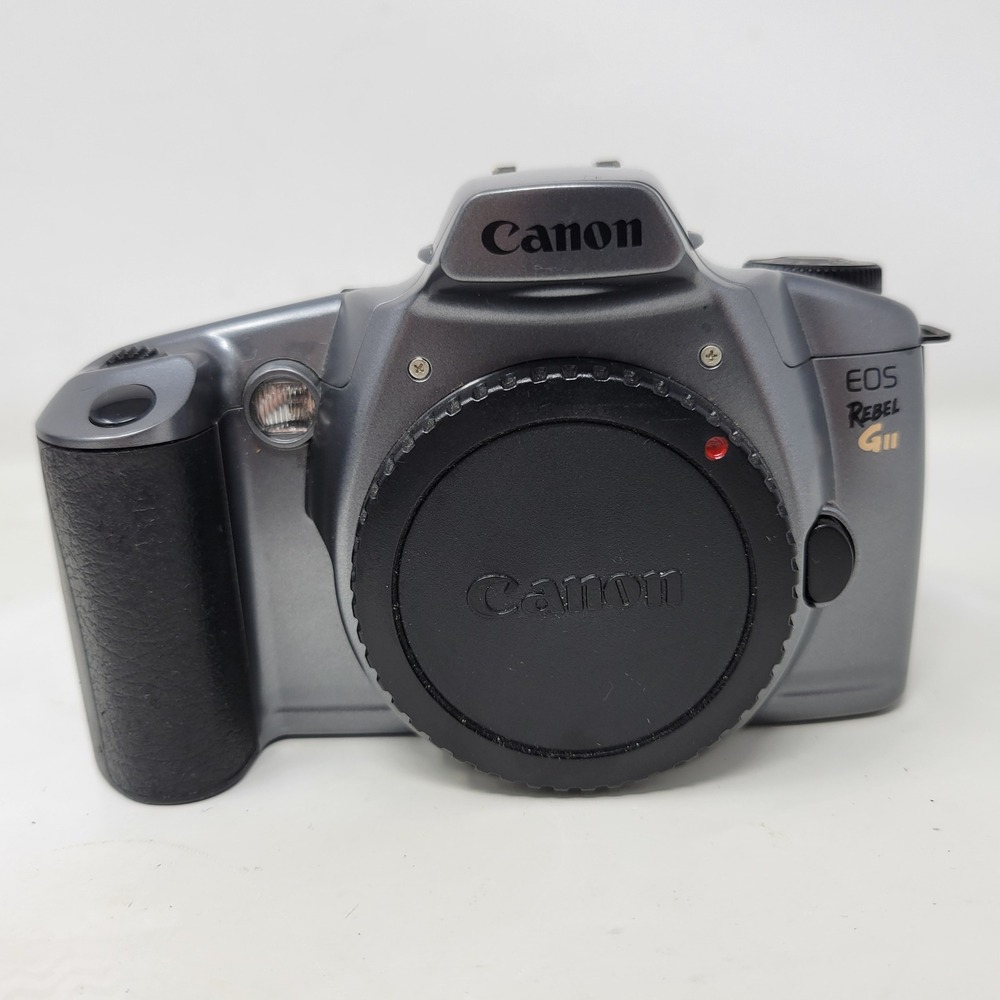 Canon EOS Rebel GII 35mm SLR Film Camera Body Silver Gray Retro Vintage‎